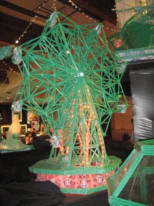 Ferris Wheel made from recyled Starbucks straws